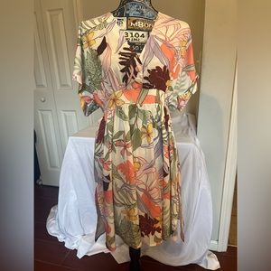 Silky floral dress